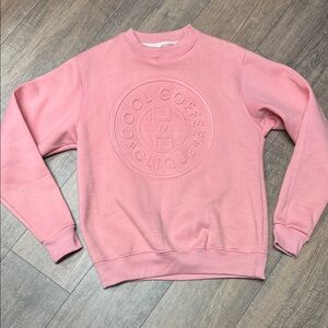 Trendy Boutique Pink Cotton 80% Thick Coffee Clique Sweatshirt